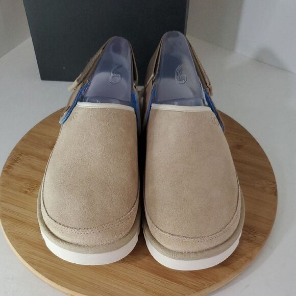 UGG Mens Goldencoast Clog Size US 9 Beige Suede Slingback Slide Sandal NWT - Picture 3 of 10